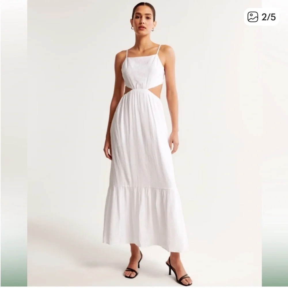 Green Toile Print Spaghetti Strap Maxi Dress